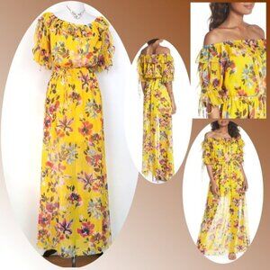 New French Connection Linosa Floral Maxi Summer Dress Size 4